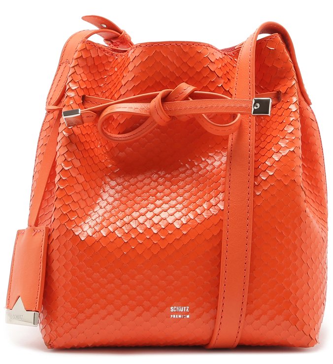 EMILY MINI BUCKET BRIGHT SNAKE ORANGE EMILY MINI BUCKET BRIGHT SNAKE ORANGE