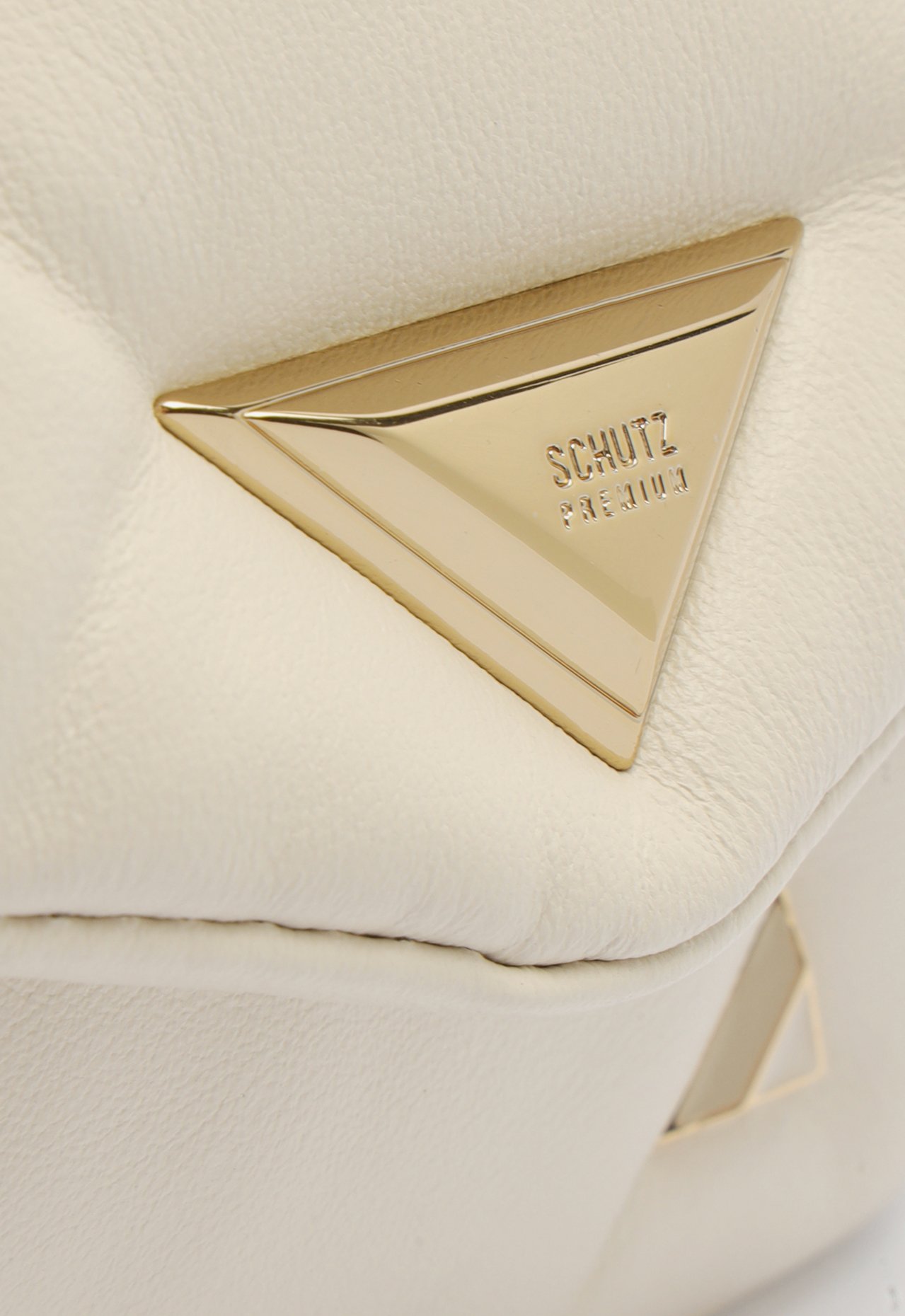 Bolsa Tiracolo 4GRLS 944 Capitonê Couro Branca | Schutz