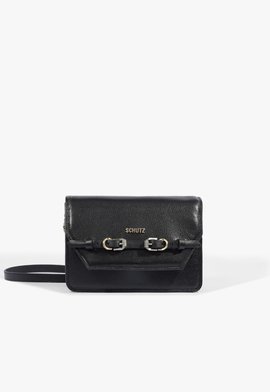 Bolsa Tiracolo Hari Couro Preta