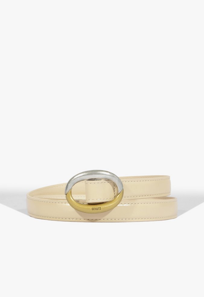 Cinto Amelie Couro Branco