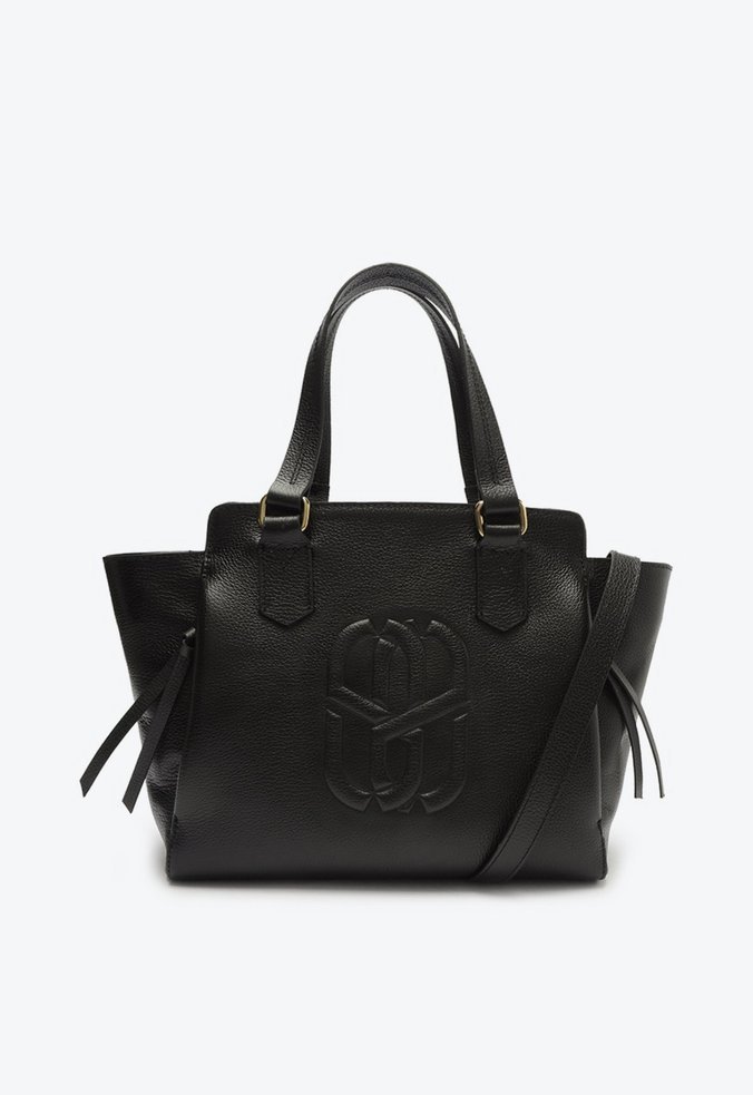 Bolsa Tote Grande Couro Preta