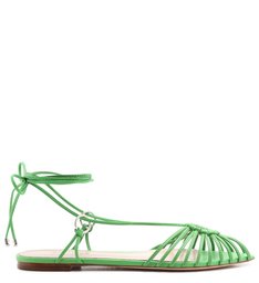 Flat Strings Lace-Up Pop Green