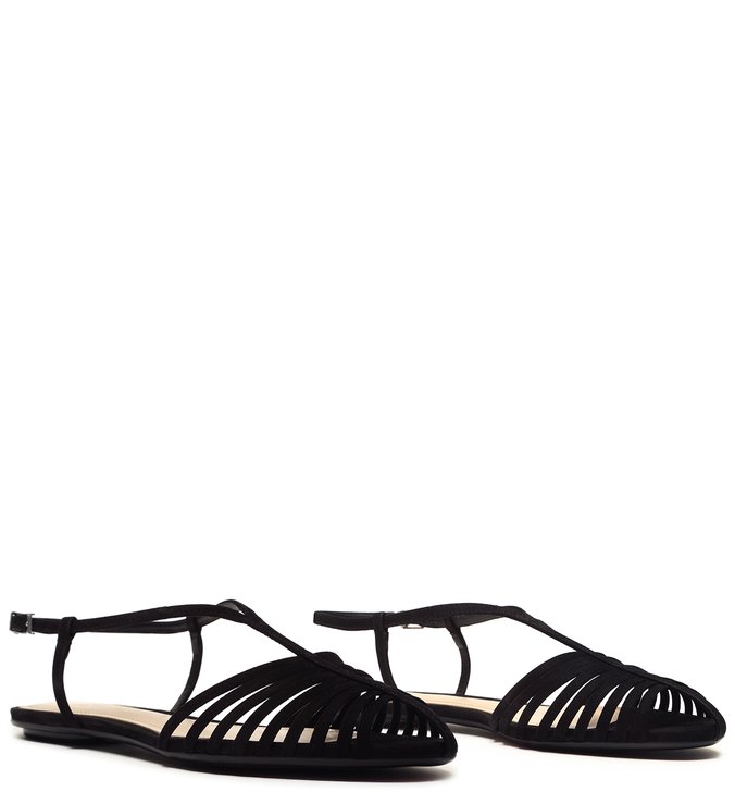 Flat Retro Nobuck Black Flat Retro Nobuck Black