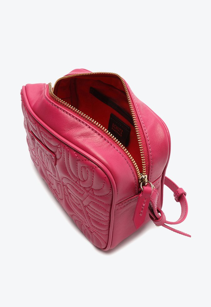 Bolsa Tiracolo Jay Couro Pink Magenta Bolsa Tiracolo Jay Couro Pink Magenta