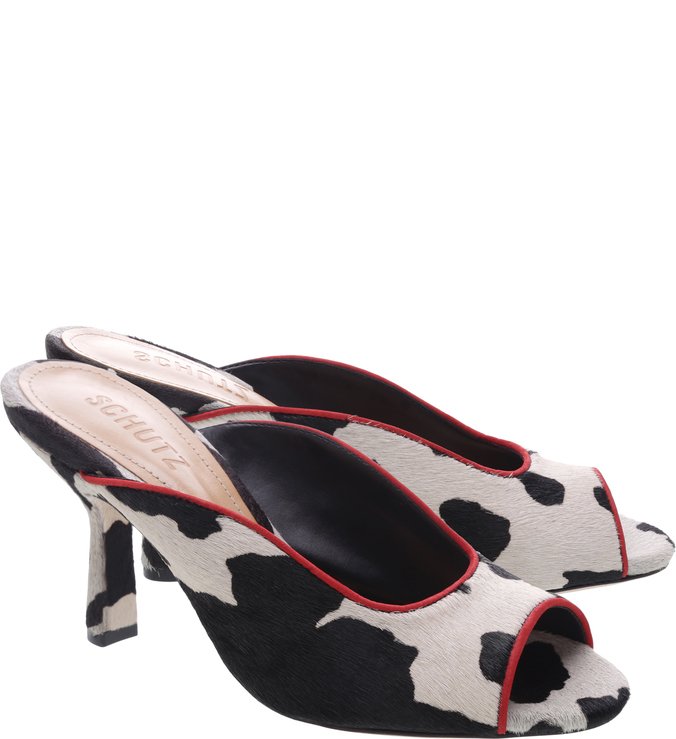 Open Mule Cow Nobuck Black Open Mule Cow Nobuck Black