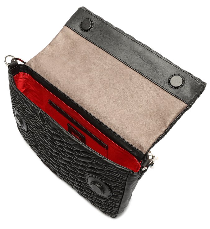 Bolsa Tiracolo Média Noah Couro Preta Bolsa Tiracolo Média Noah Couro Preta