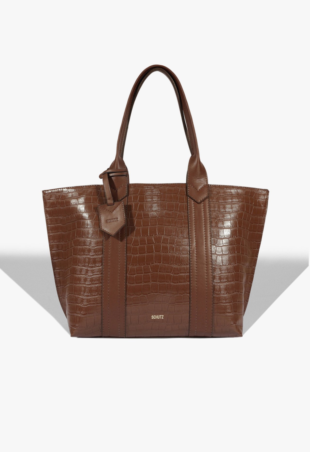 Bolsa Shopping Nay Croco Marrom | Schutz