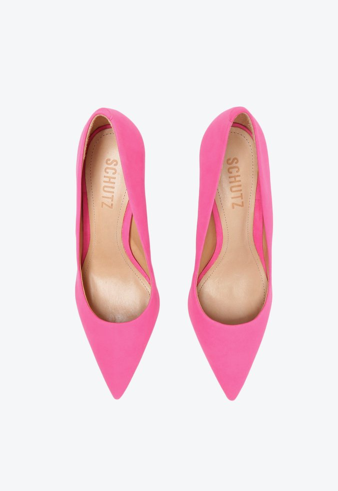 Sapato Scarpin Salto Fino Nobuck Rosa Sapato Scarpin Salto Fino Nobuck Rosa