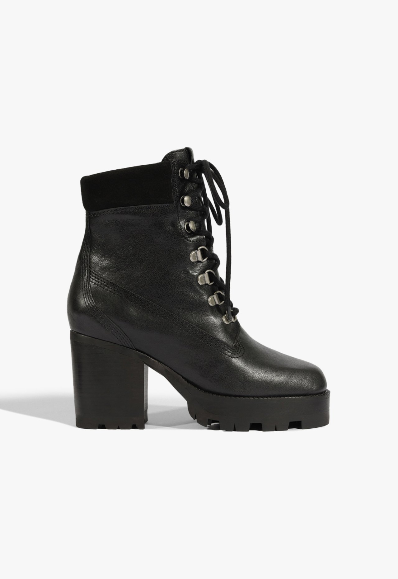 Bota Coturno 240 Lace Couro Preto | Schutz