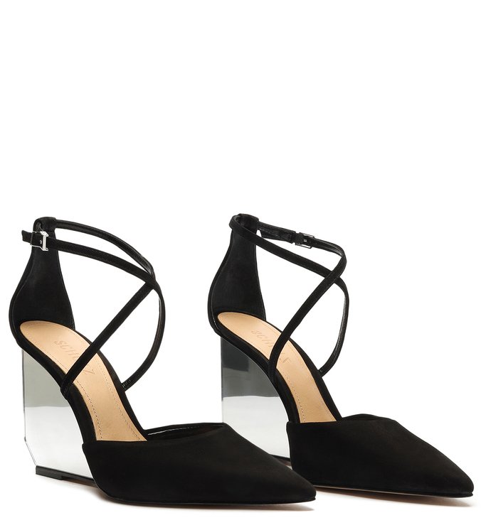 Sapato Scarpin Anabela Espelho Preto Sapato Scarpin Anabela Espelho Preto