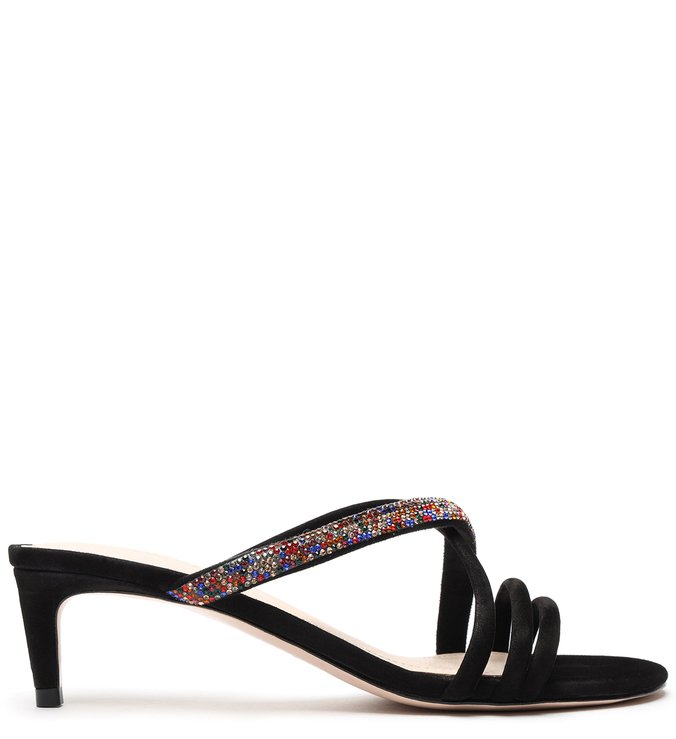 Mule Kitten Heel Glam Black