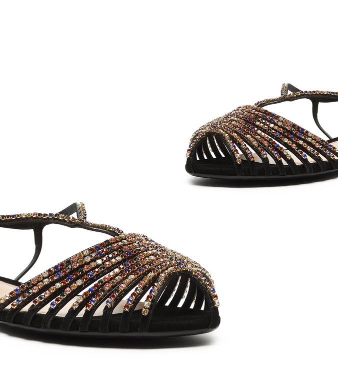 Flat Glam Crystal Color Preta Flat Glam Crystal Color Preta
