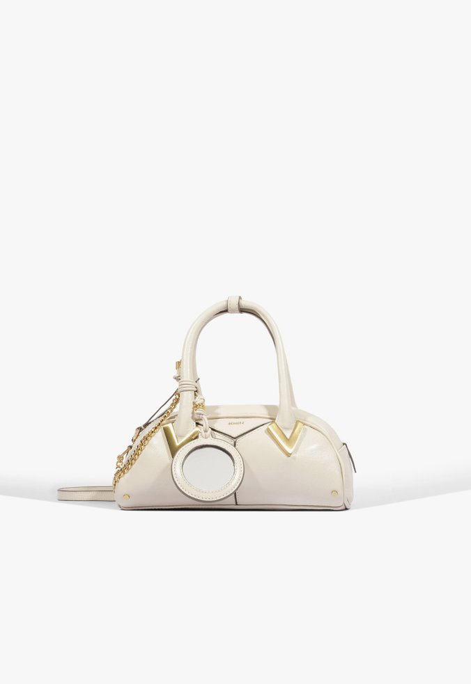Bolsa Mini Bowling Amber Couro Branca
