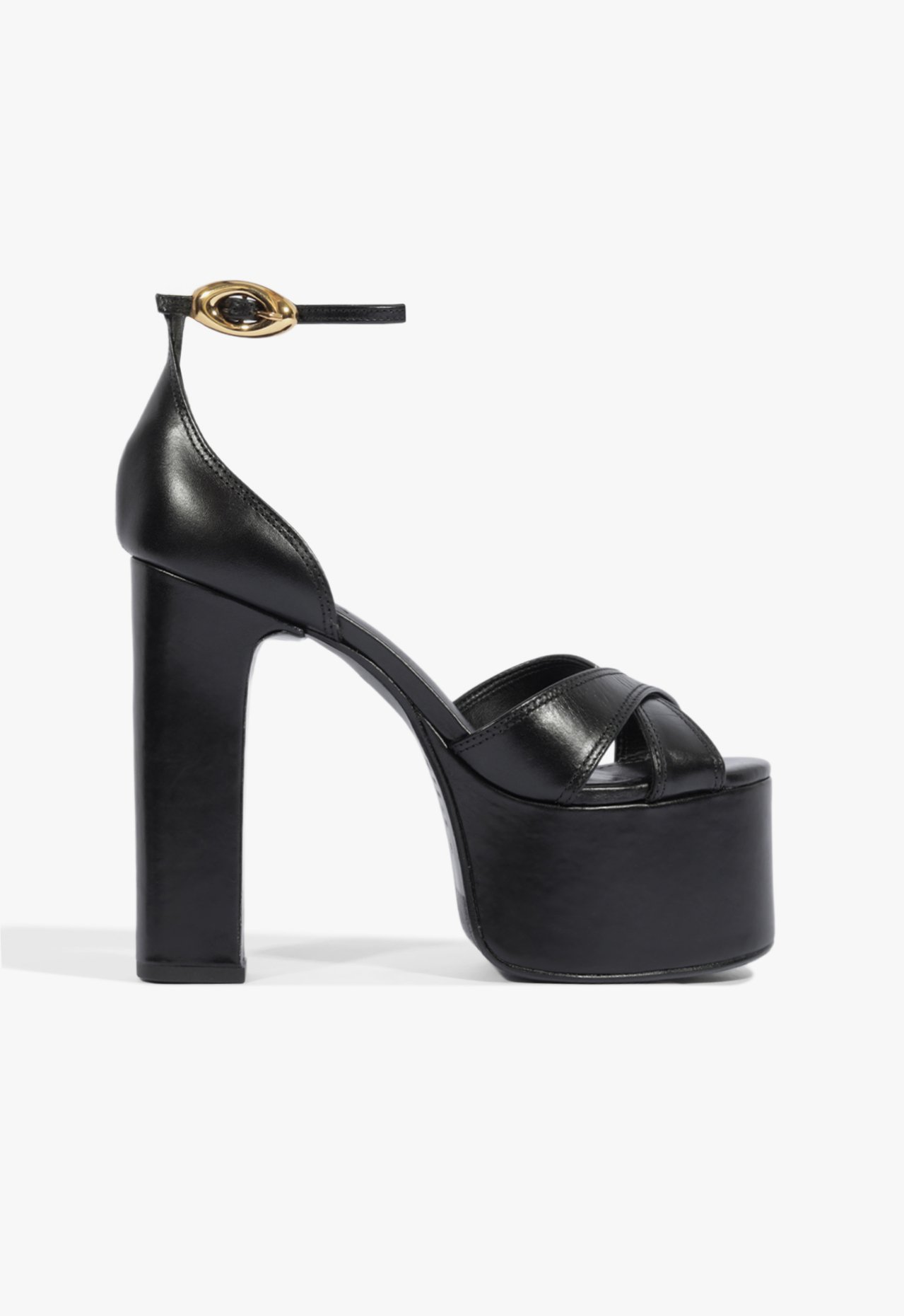 Sandália Meia Pata Jolene Couro Preta | Schutz