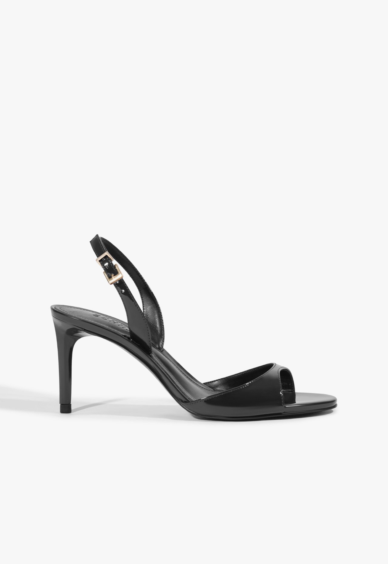 Vista 2 Sandália Salto Médio Verniz Couro Schutz Schutz BR Preto Schutz BR Preto