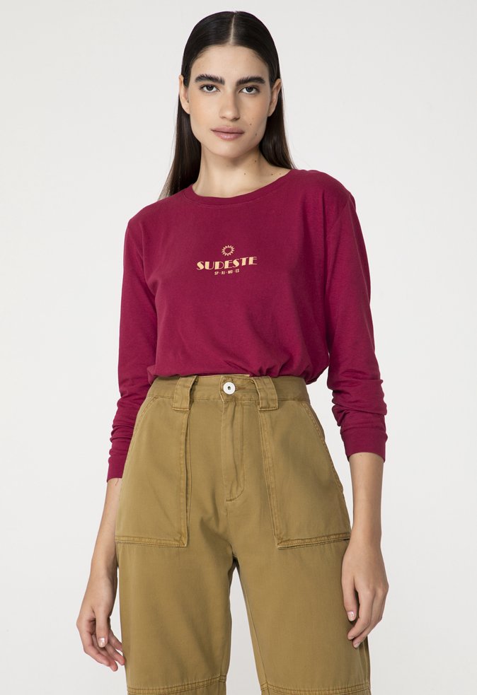 Blusa Manga Longa Heloisa Vermelha - Não ativar