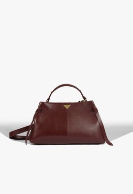 Bolsa Média Gilian Couro Vinho