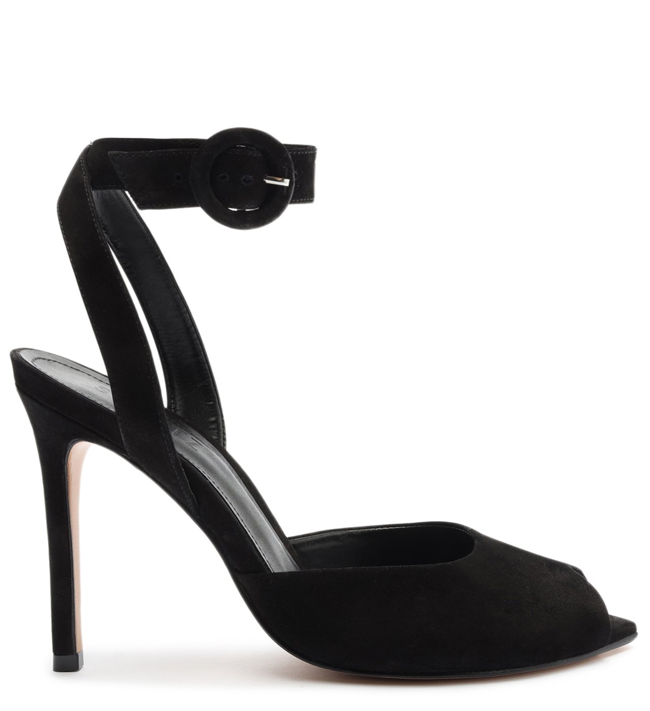 Sandália Salto Nobuck Fivela Preto | Schutz