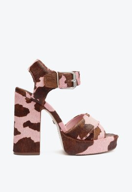 Sandália Meia Pata Penelope Couro Rosa