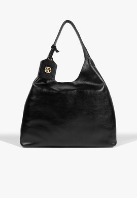 Bolsa Hobo Iga Grande Couro Preta