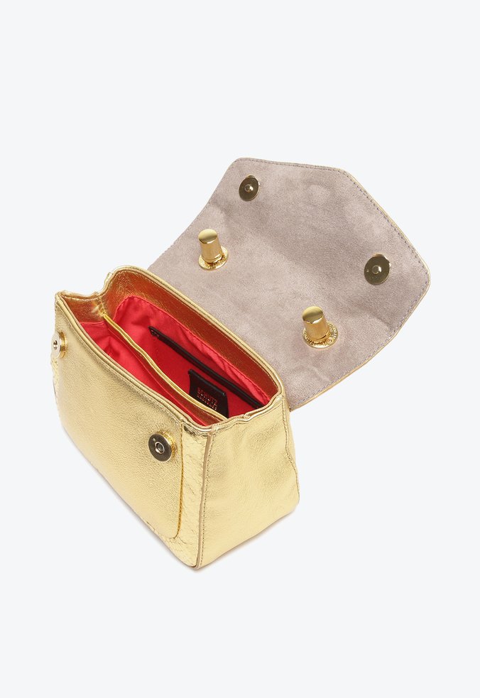 Bolsa Tote Tiracolo Celebration Couro Snake Dourado Bolsa Tote Tiracolo Celebration Couro Snake Dourado