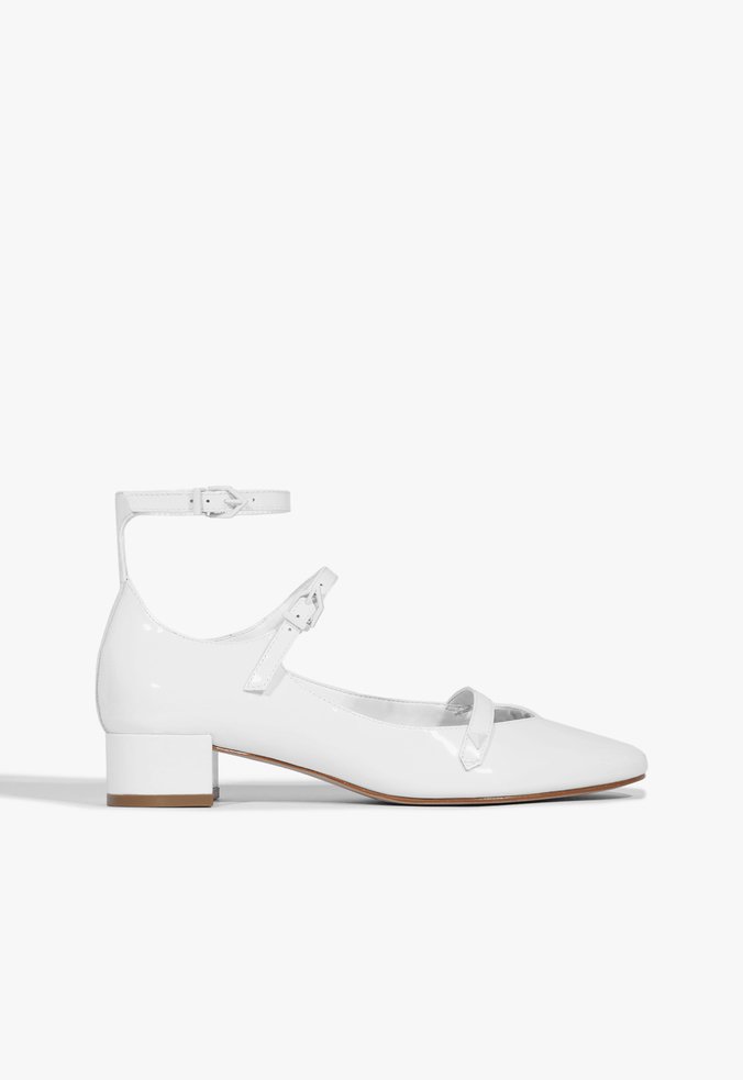 Sapato Boneca Verniz Branco
