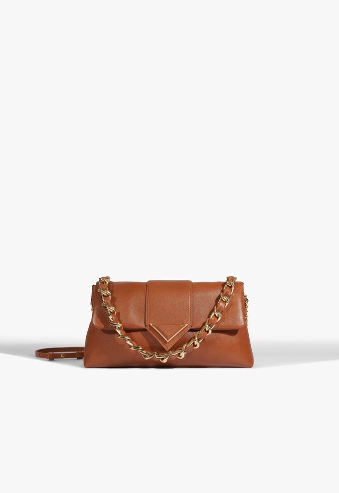 Bolsa Tiracolo Shoulder Secrets Pequena Couro Marrom
