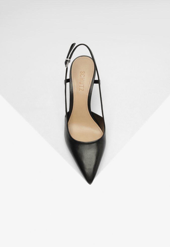 Scarpin Slingback Velara Couro Preto | Schutz