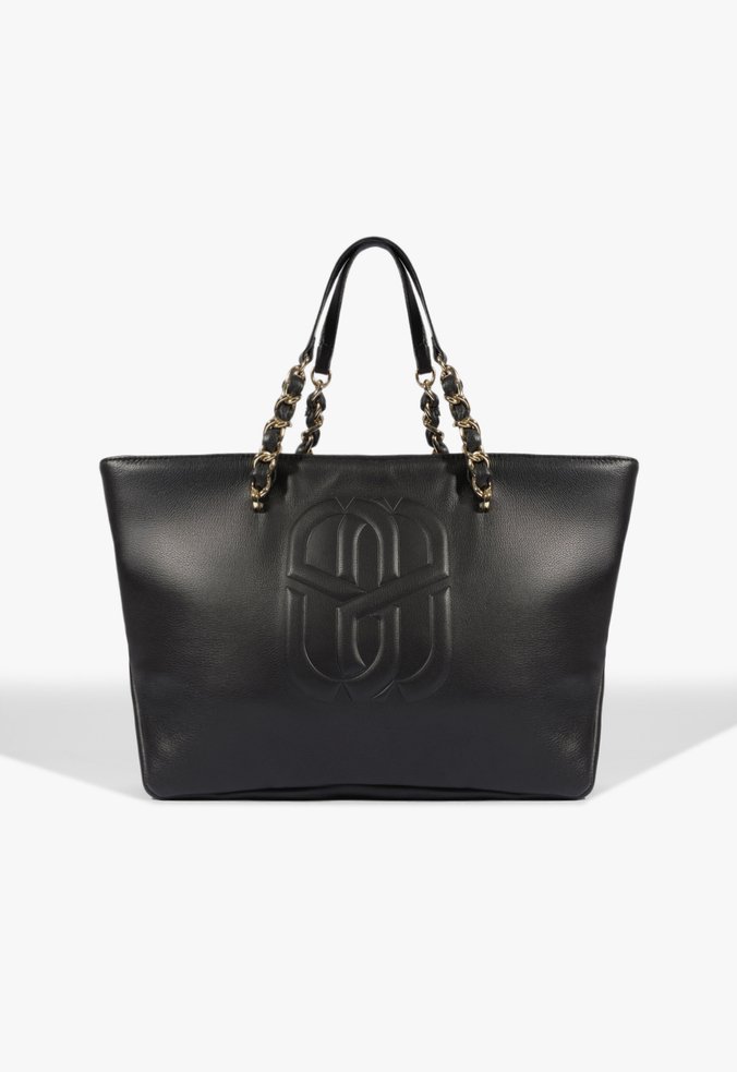 Bolsa Shopping Daphne Grande Couro Preta