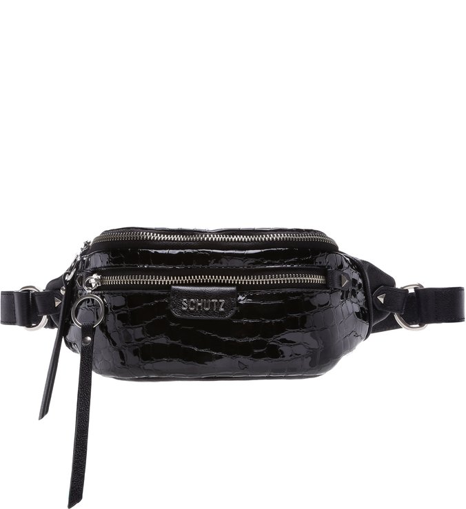 Pochete Rollis Croco Black Pochete Rollis Croco Black