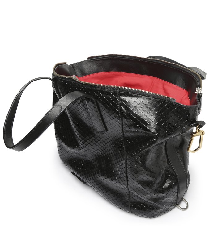 Bolsa Shopping Grande Multi Snake Preta Bolsa Shopping Grande Multi Snake Preta