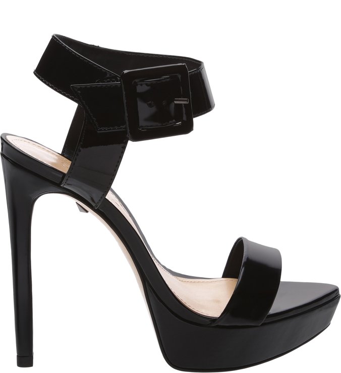 Sandália Salto Meia Pata Verniz Black Sandália Salto Meia Pata Verniz Black