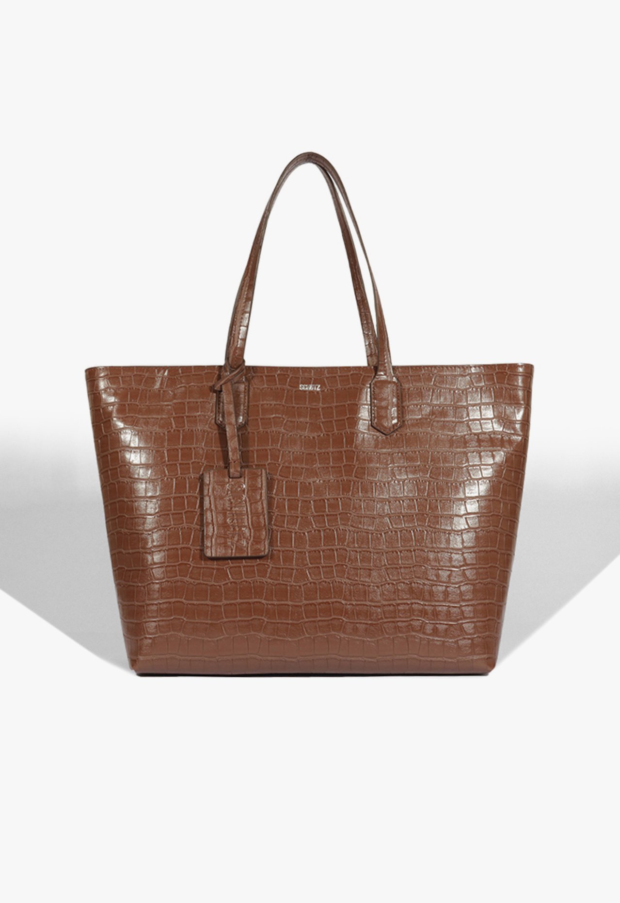 Bolsa Shopping Grande Yumi Croco Marrom | Schutz