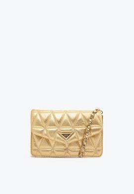 Bolsa Tiracolo Pequena 944 Couro Dourada