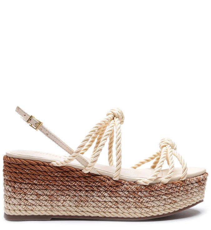 SANDÁLIA FLATFORM TRESSÊ TIE-DYE CRU