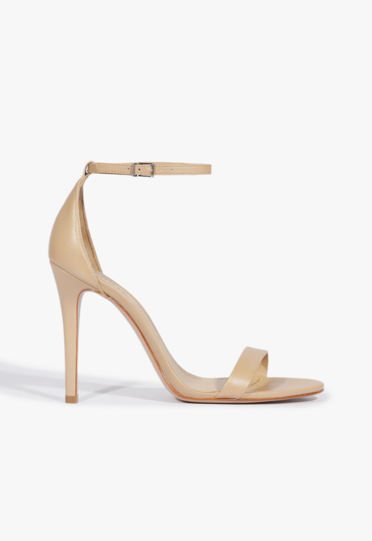 Sandália Gisele Salto Alto Couro Bege | Schutz