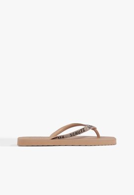 Chinelo Schutz Nude Brilho