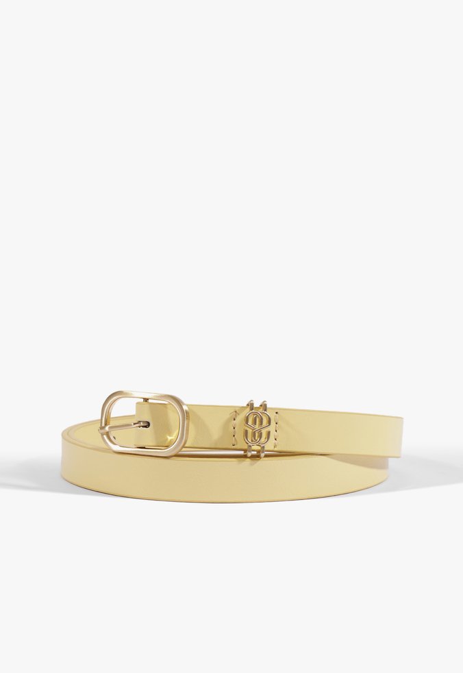 Cinto SS Belt Couro Amarelo