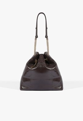 Bolsa Hobo Mika Grande Couro Marrom