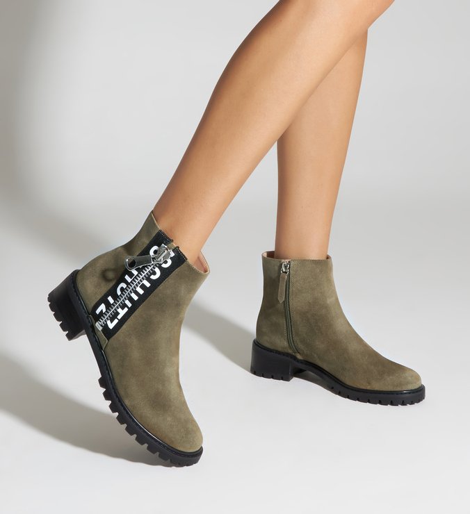 ANKLE BOOT LOGO GREEN