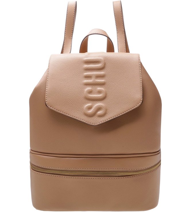 Mochila Logo Schutz Tassy Zíper Bege Mochila Logo Schutz Tassy Zíper Bege