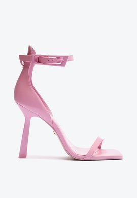 Sandália Salto Alto Ciara Couro Rosa