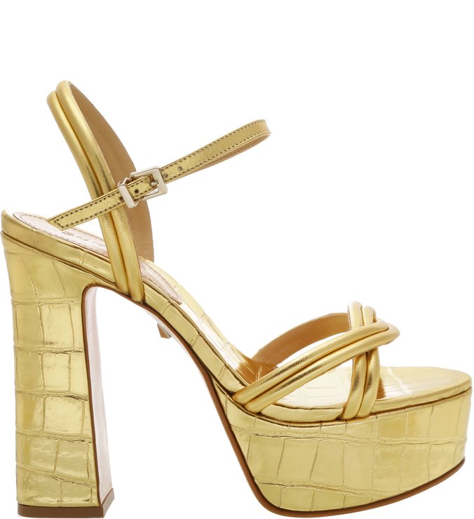 Sandália Meia Pata Golden Croco