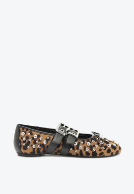 Sapatilha Couro Animal Print
