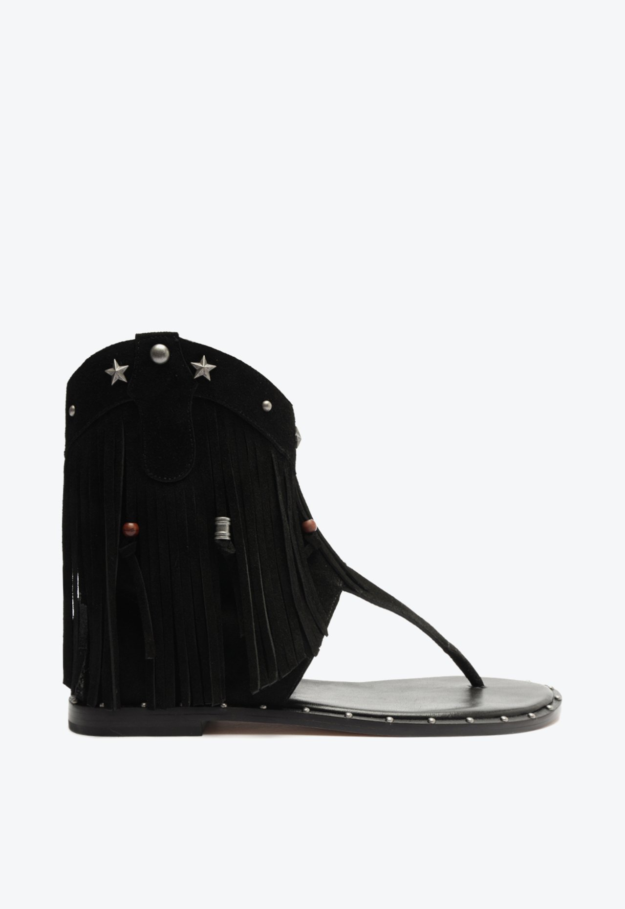 Sandália Rasteira Odessa Camurça Preta | Schutz