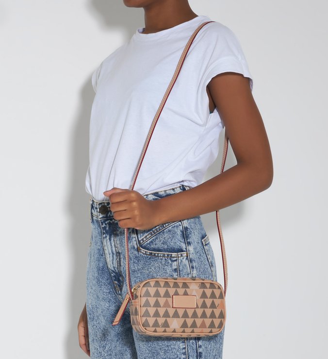 Bolsa Tiracolo New Mini Kate Triangle Bege Bolsa Tiracolo New Mini Kate Triangle Bege