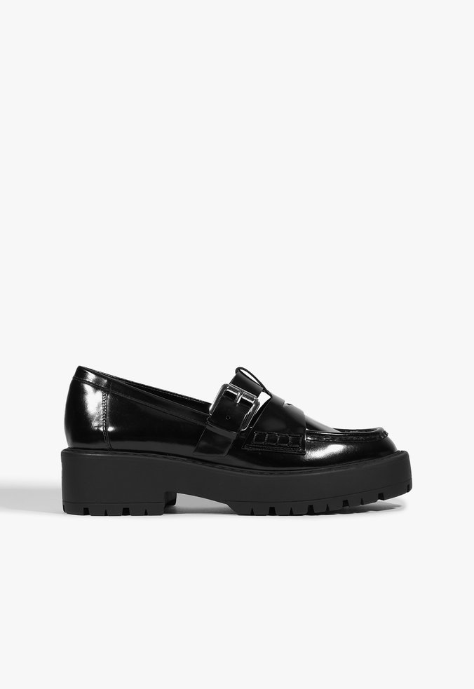 Mocassim Tratorado Couro Preto