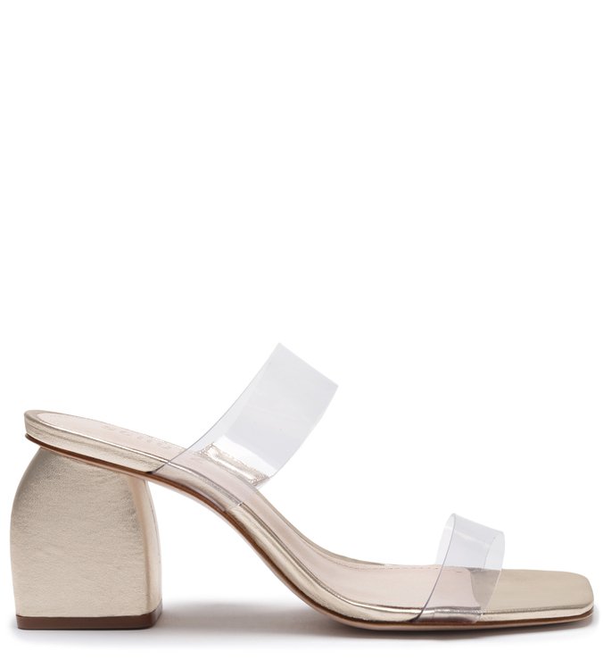 SANDÁLIA MULE CHUNKY VINIL PLATINA SANDÁLIA MULE CHUNKY VINIL PLATINA