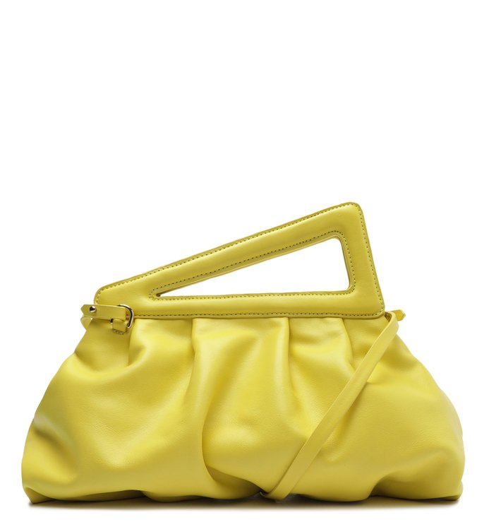 Bolsa Tiracolo Média Wendy Couro Amarela Neon