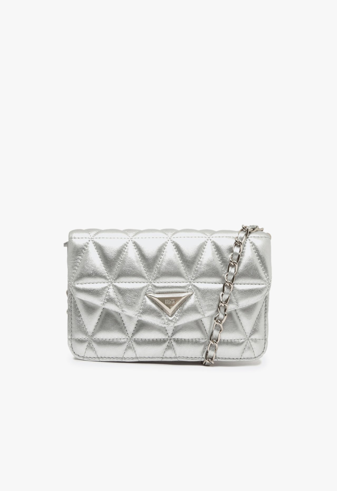Bolsa Pequena Tiracolo 944 Matelassê Couro Prata | Schutz